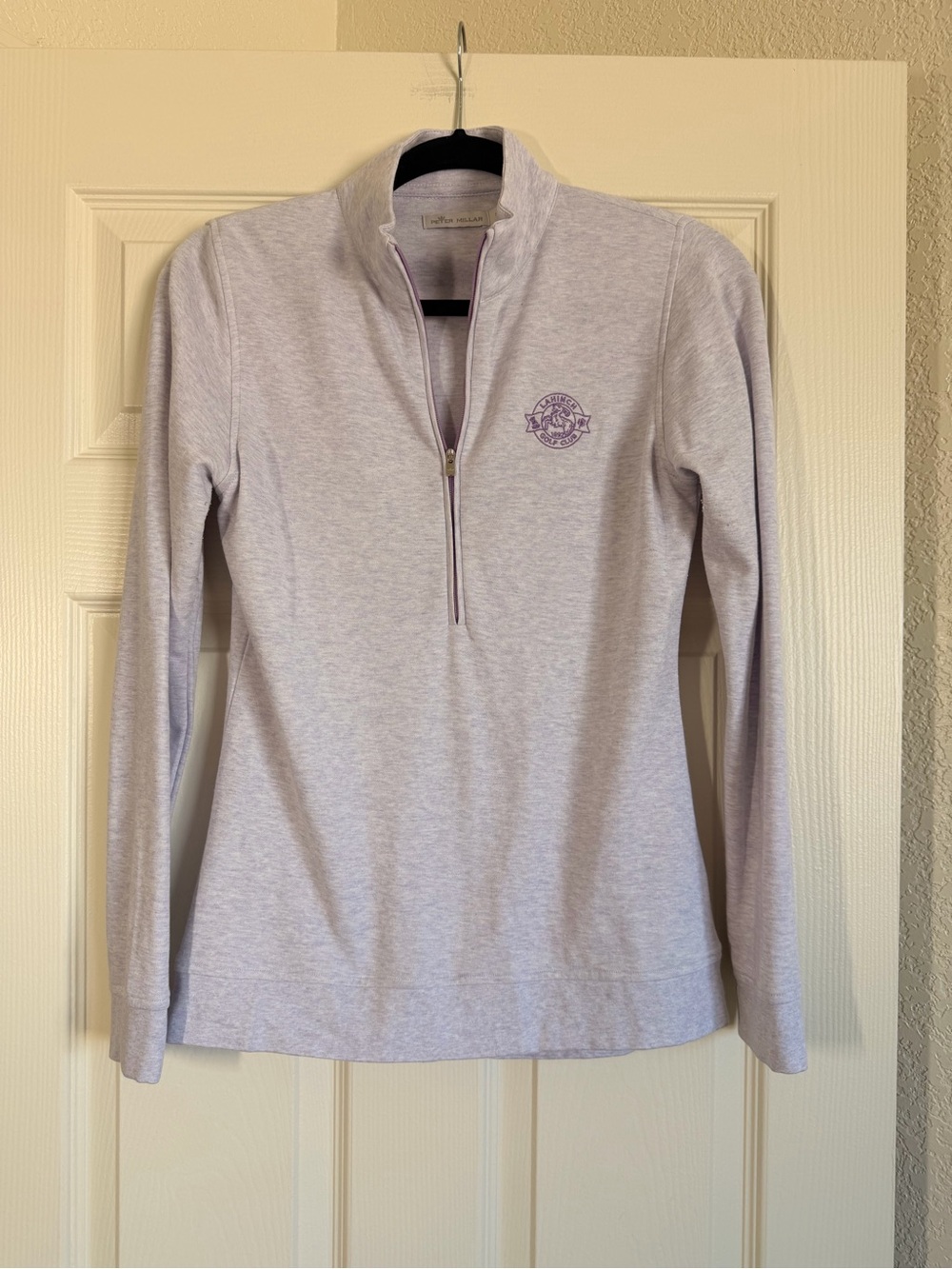 Peter Millar Light Lavender Half-Zip Pullover Top Polo Sweatshirt Women’s Small